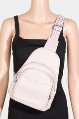 Fame Textured PU Leather Sling Bag - Trendsi