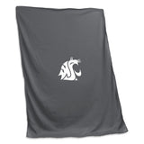 WA State Charcoal Sweatshirt Blanket (Screened)