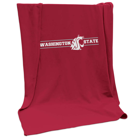 WA State Campus Colors Sweatshirt Blanket (Screened) - Logo Brands - Flyclothing LLC