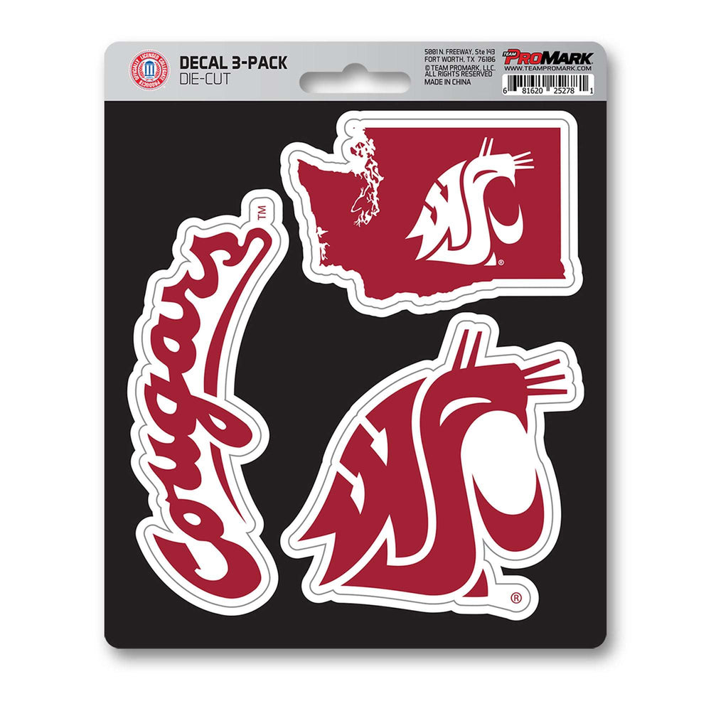 Washington State University Decal 3-pk - Logo Brands - Flyclothing LLC