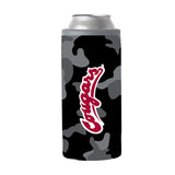 WA State Black Camo 12oz Slim Can Coolie