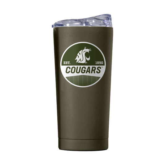 Washington State 20oz Olive Badge Powder Coat Tumbler - Logo Brands - Flyclothing LLC