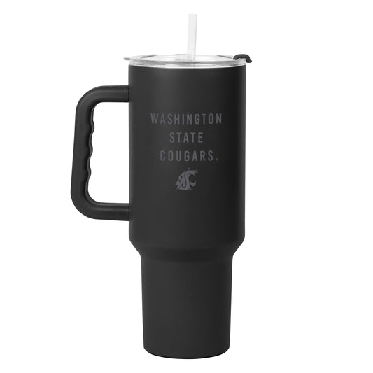 Washington State 40oz Black Tonal Powder Coat Tumbler - Logo Brands - Flyclothing LLC