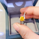 1 Carat Moissanite 925 Sterling Silver Ring - Trendsi