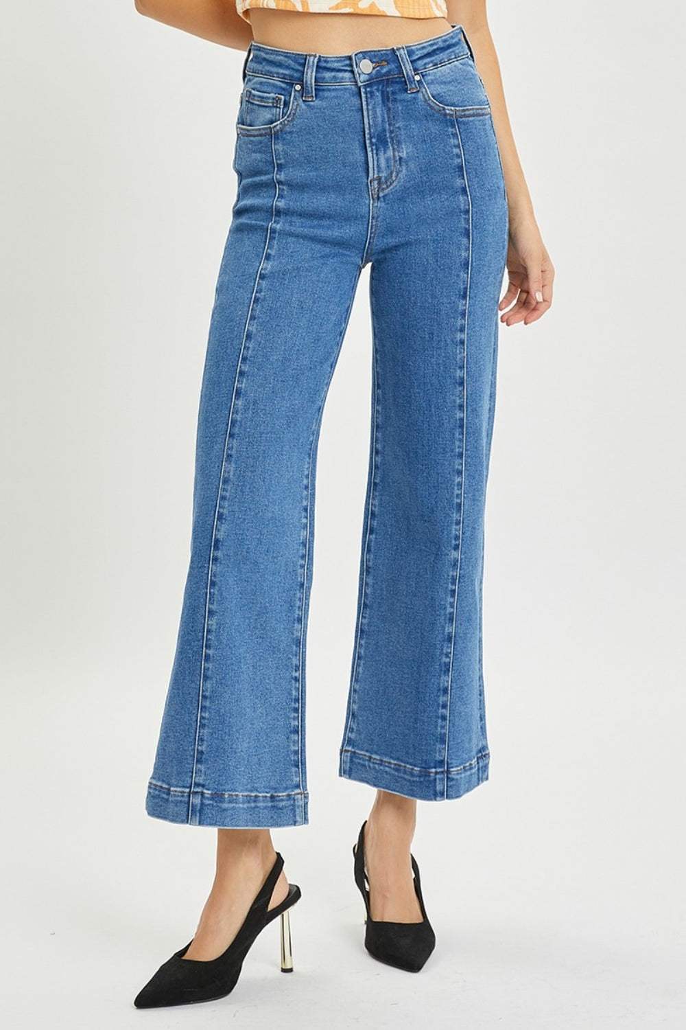 RISEN Full Size High Rise Wide Leg Jeans - Trendsi - Flyclothing LLC