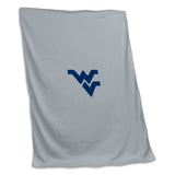 West Virginia Gray Sweatshirt Blanket (Screened) - Logo Brands - Flyclothing LLC