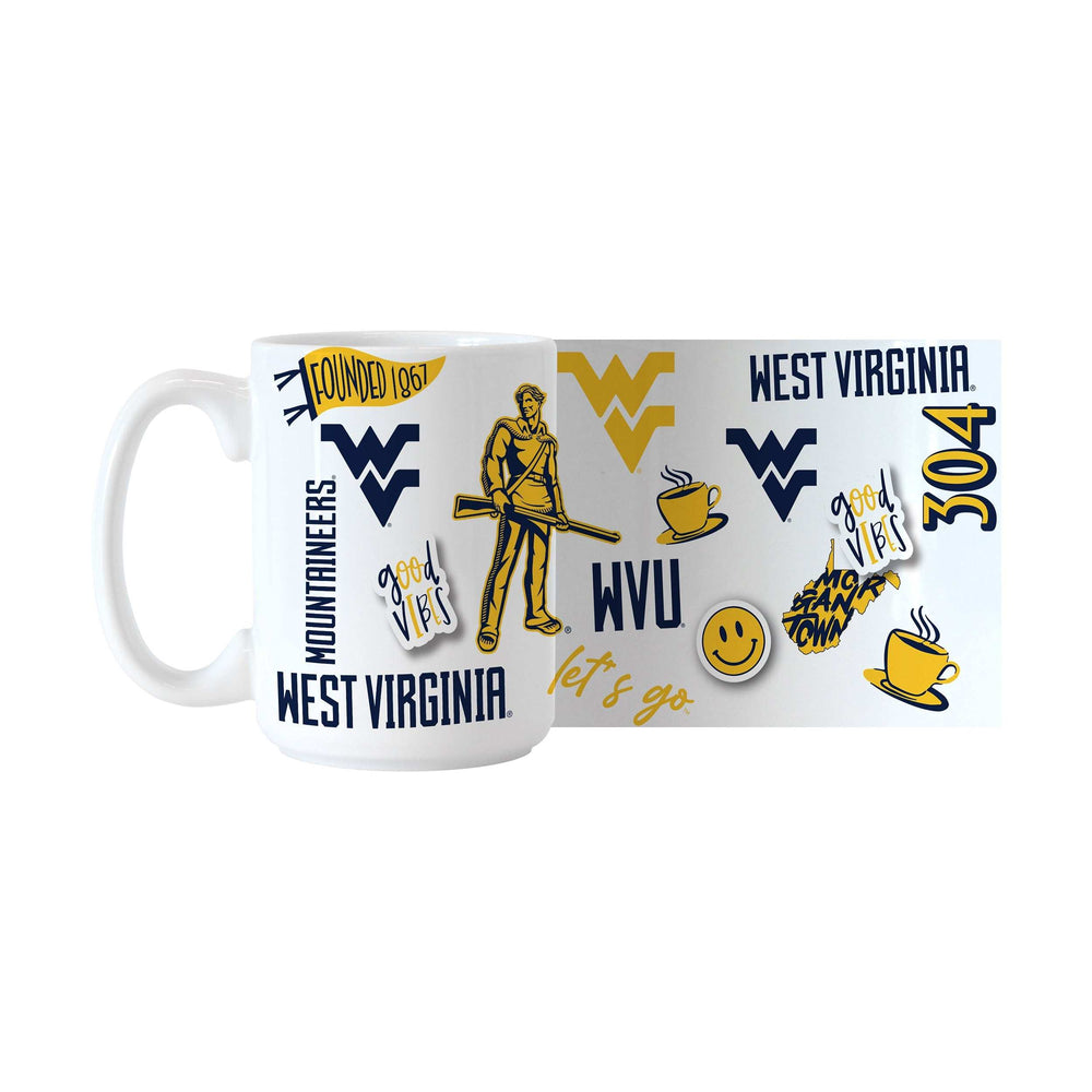 West Virginia 15oz Native Sublimated Mug - Logo Brands - Flyclothing LLC