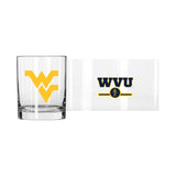 West Virginia 14oz Letterman Rocks Glass