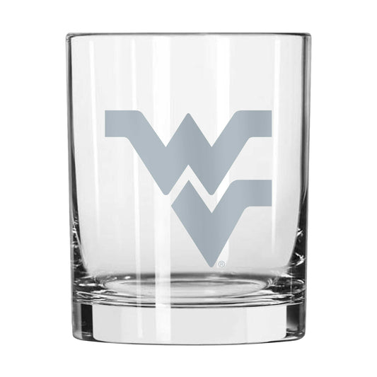 West Virginia 14oz Frost Rocks Glass - Logo Brands - Flyclothing LLC