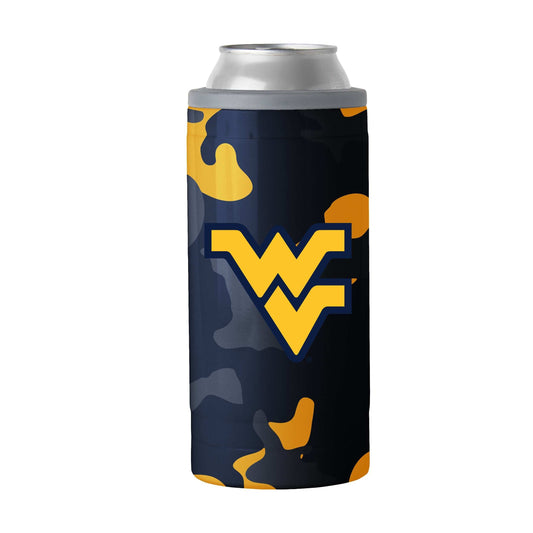 West Virginia Camo Swagger 12oz Slim Can Coolie - Logo Brands - Flyclothing LLC