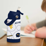West Virginia 12oz Mascot SS Kids Bottle - Logo Brands - Flyclothing LLC