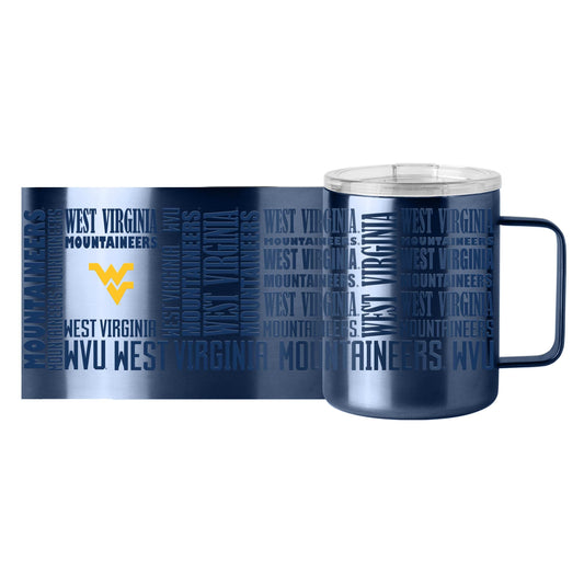 West Virginia 15oz Replay Stainless Steel Mug - Logo Brands - Flyclothing LLC