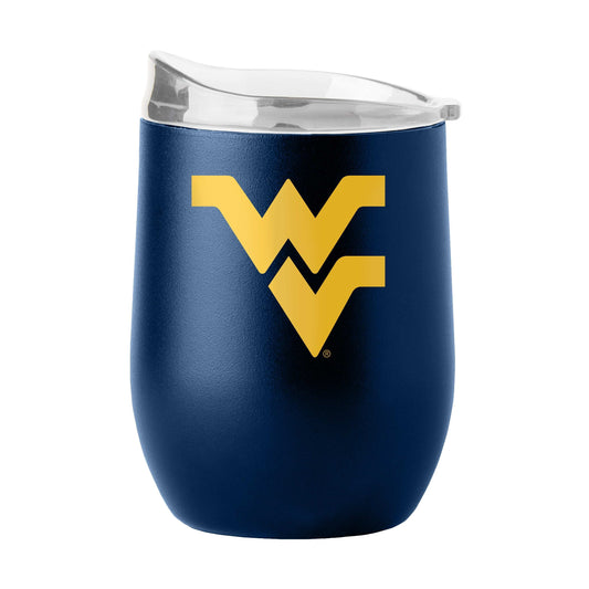 West Virginia 16oz Gameday Powder Coat Curved Bev - Logo Brands - Flyclothing LLC