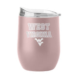 West Virginia 16oz Stencil Powder Coat Curved Beverage