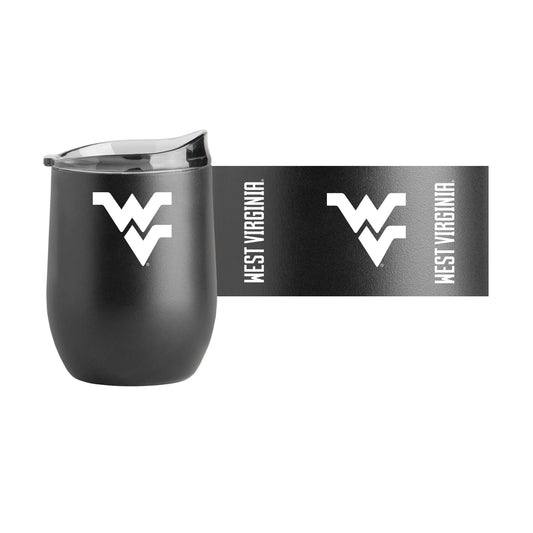 West Virginia 16oz Black Powder Coat Curved Beverage - Logo Brands - Flyclothing LLC