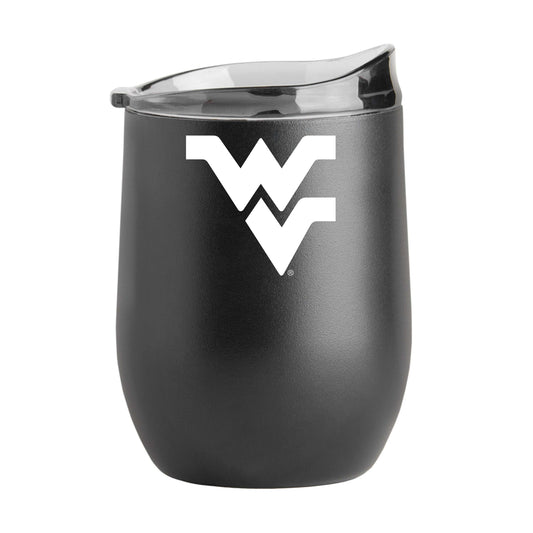 West Virginia 16oz Black Powder Coat Curved Beverage - Logo Brands - Flyclothing LLC