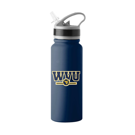 West Virginia 25oz Campus Color Letterman Stainless Single Wall Flip Top Bottle - Logo Brands - Flyclothing LLC