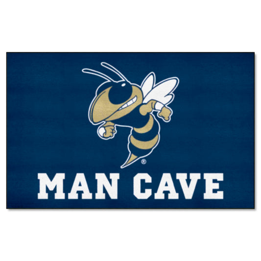 Georgia Tech Yellow Jackets Man Cave Ulti-Mat Rug - 5ft. x 8ft., Buzz - Georgia Tech