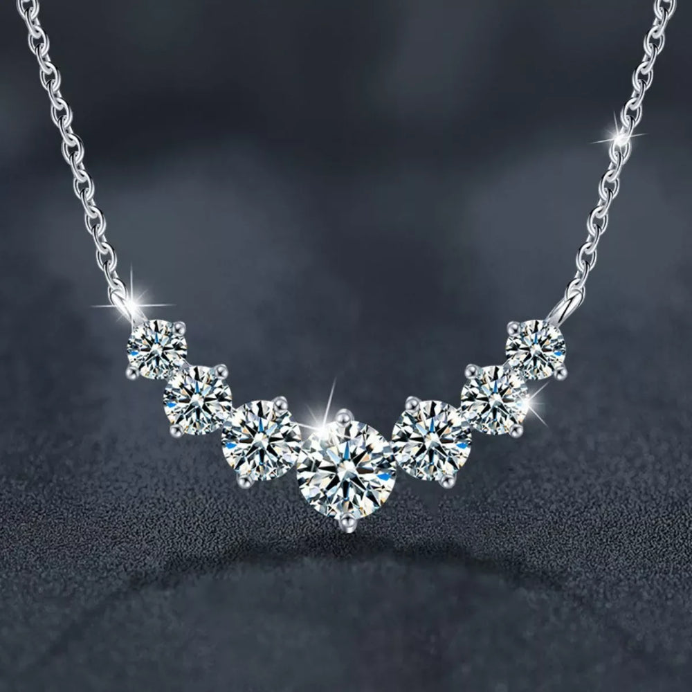 1.7 Carat Moissanite 925 Sterling Silver Necklace - Trendsi - Flyclothing LLC