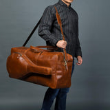 Buffalo Leather Tennis Duffle Bag - Classy Leather Bags - Flyclothing LLC