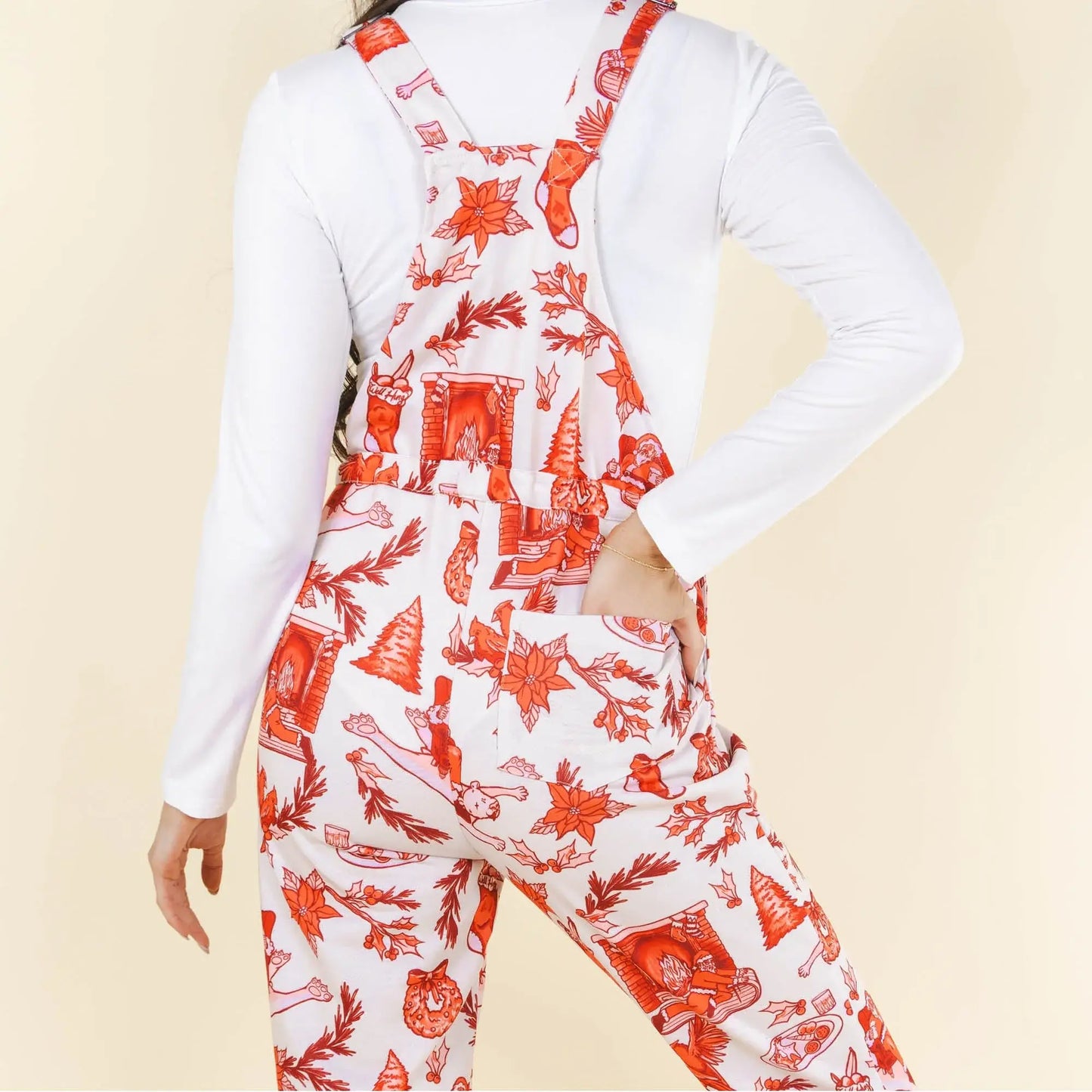 The Santa Slays | Christmas Toile Women's Pajamaralls® - Shinesty - Flyclothing LLC