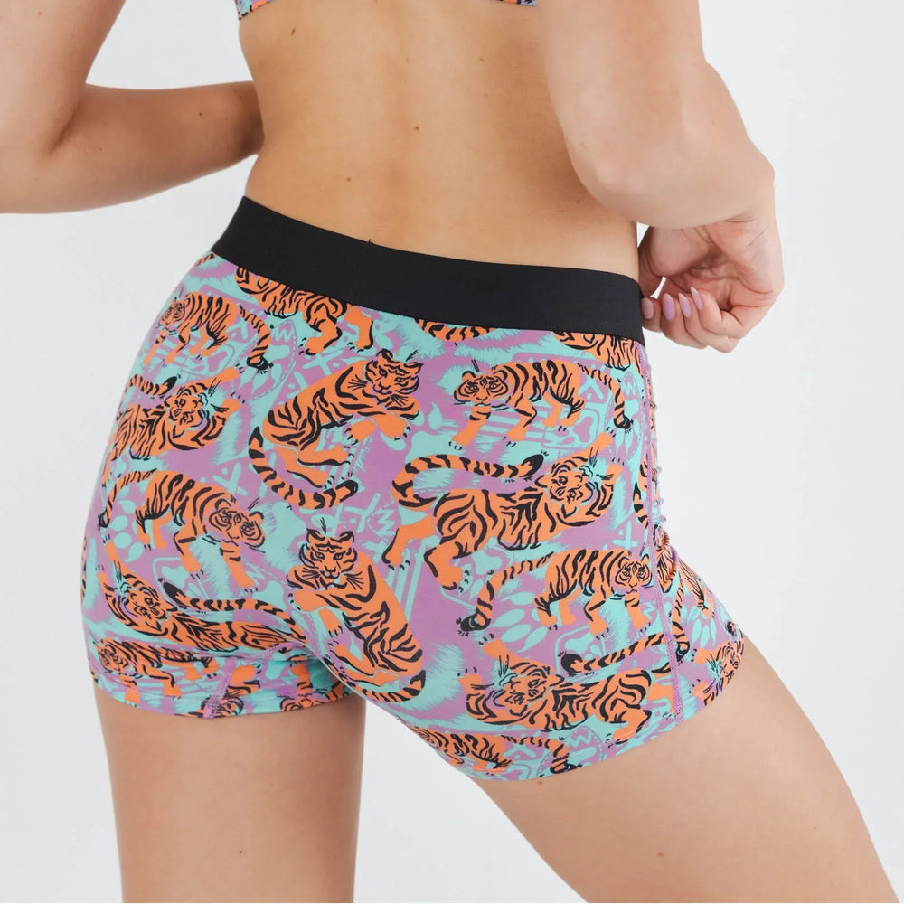 The Go Get 'Em | Abstract Tigers Women’s Boxers - Shinesty - Flyclothing LLC