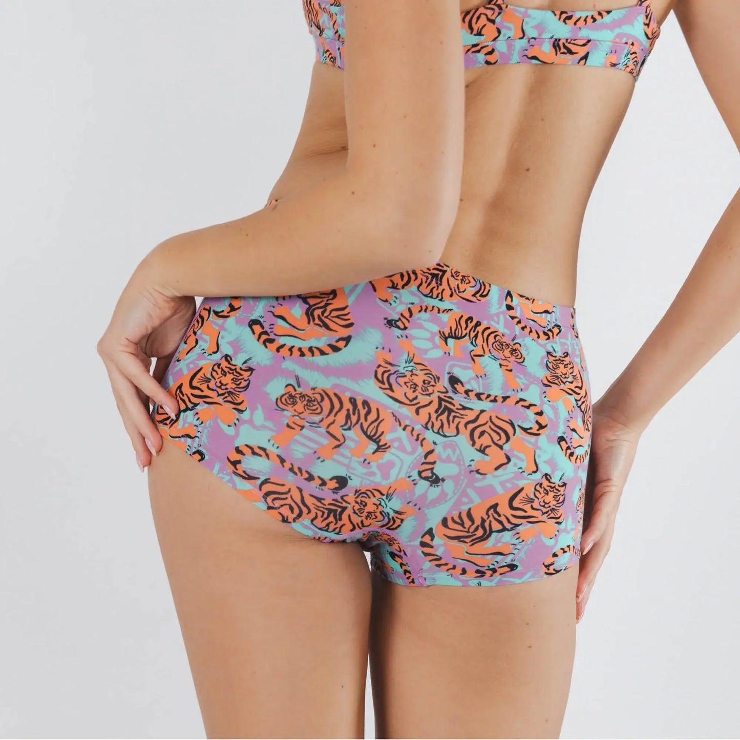 The Go Get 'Em | Abstract Tigers Modal Boyshort Underwear - Shinesty - Flyclothing LLC