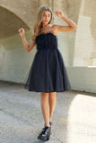 J.NNA Mesh Ruffle Tube Top Swing Dress - Trendsi - Flyclothing LLC