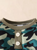 Children's Camouflage Print Bodysuit & Pants Set - Trendsi - Flyclothing LLC