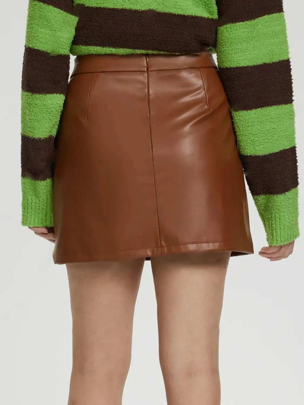 Mini Skirt with Zipper - Trendsi - Flyclothing LLC