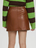 Mini Skirt with Zipper - Trendsi