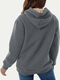 Drawstring Long Sleeve Hoodie with Kangaroo Pocket - Trendsi - Flyclothing LLC