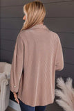 Striped Collared Neck Long Sleeve Shirt - Trendsi - Flyclothing LLC