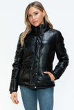 YMI Pocketed Zip Up Turtleneck Puffer Jacket - Trendsi - Flyclothing LLC
