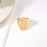 18K Gold-Plated Dollar Sign Ring - Trendsi - Flyclothing LLC