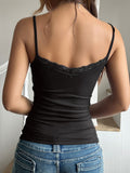 Devine Lace Detail Slim Cami - Trendsi