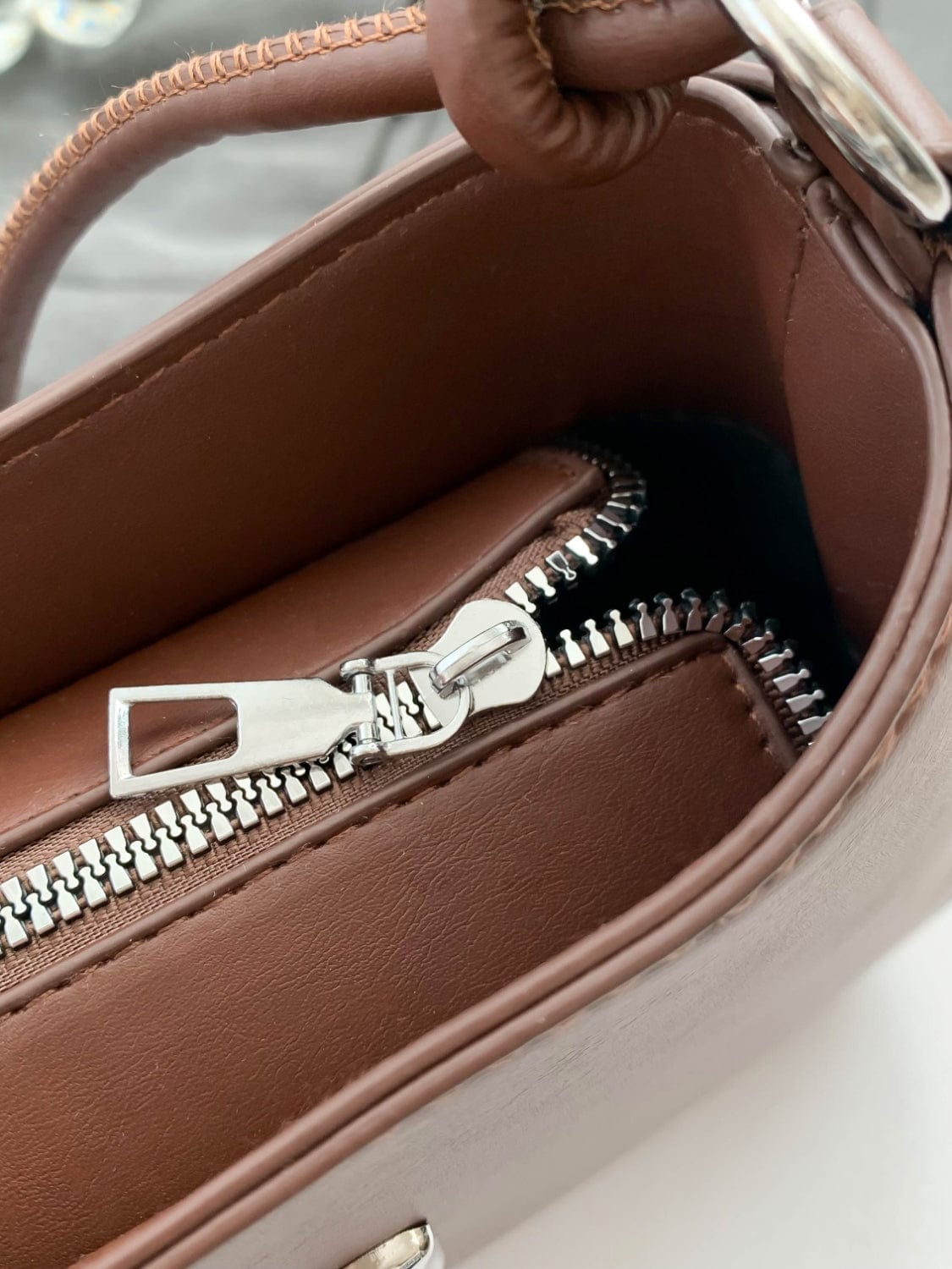 Bow PU Leather Knotted Strap Handbag - Trendsi