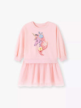 Children's Unicorn Graphic Tulle Dress - Trendsi - Flyclothing LLC