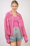 VERY J Button Up Long Sleeve Lace Shirt - Trendsi
