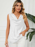 Solid Cowl Neck Top - Trendsi - Flyclothing LLC