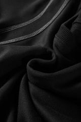 Contrast Stitches Detail Half Sleeve Blouse - Trendsi - Flyclothing LLC