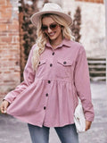 Mandy Collared Neck Long Sleeve Shirt - Trendsi - Flyclothing LLC