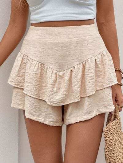 Perfee Layered High Waist Shorts - Trendsi - Flyclothing LLC