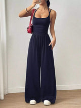 Spaghetti Strap Wide Leg Jumpsuit - Trendsi - Flyclothing LLC