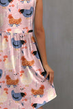 Printed Round Neck Sleeveless Dress - Trendsi - Flyclothing LLC