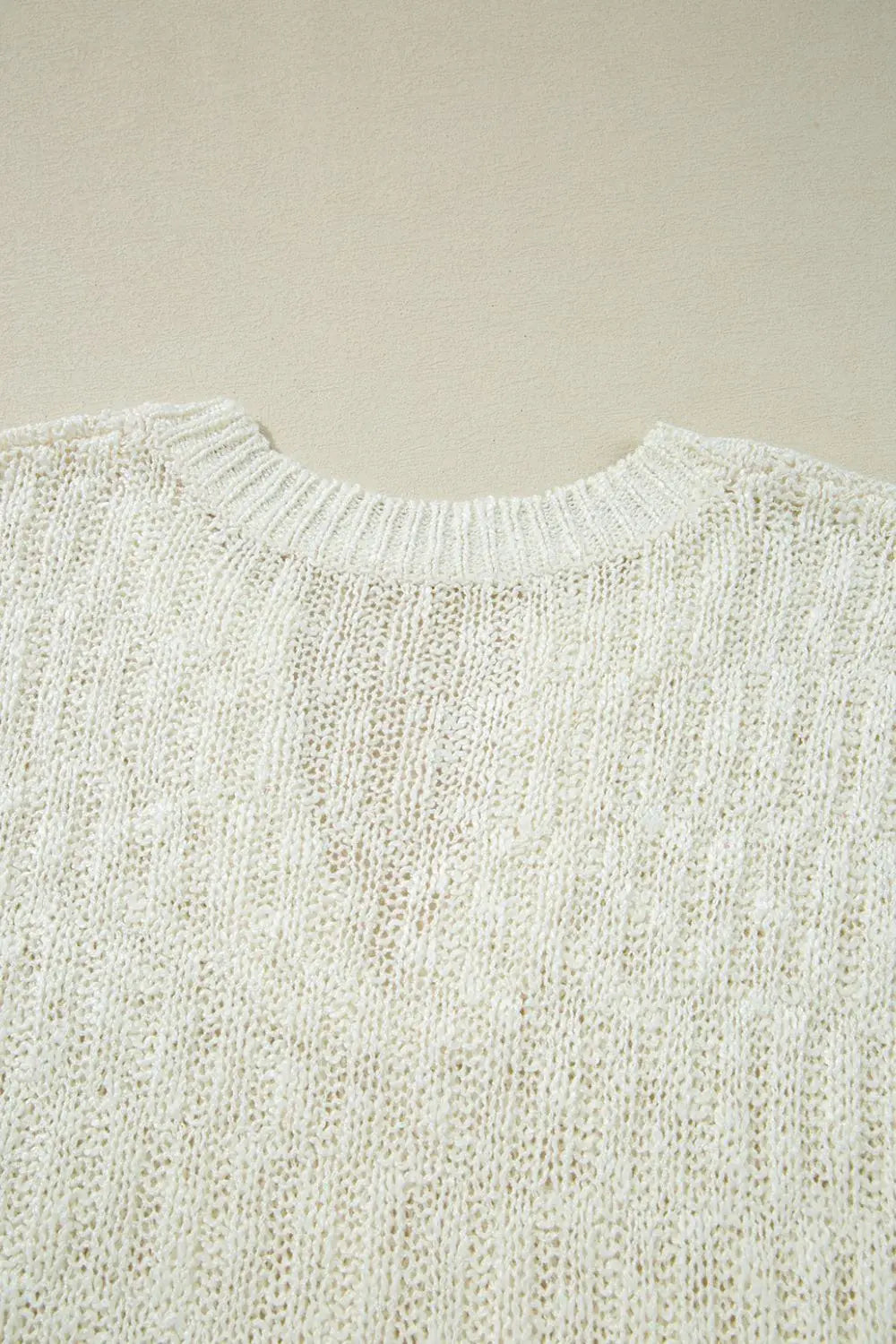 Notched Cap Sleeve Knit Top - Trendsi - Flyclothing LLC