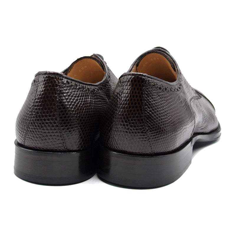 24-526-BRN GIOVANNI Teju Lizard Lace Up, Dark Brown - Zelli Italia - Flyclothing LLC