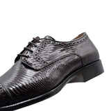 24-526-BRN GIOVANNI Teju Lizard Lace Up, Dark Brown - Zelli Italia - Flyclothing LLC