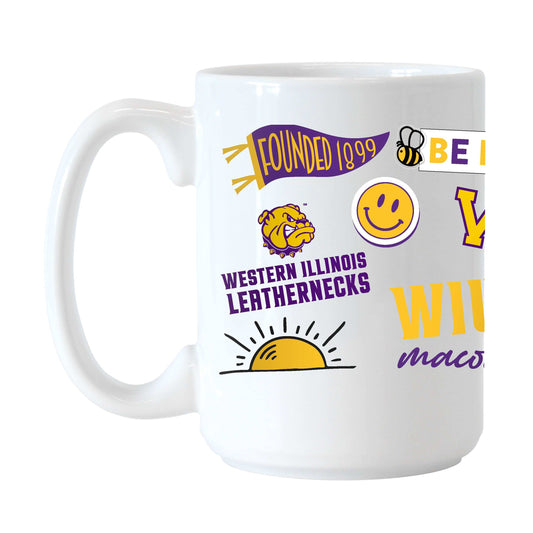 Western Illinois 15oz Native Sublimated Mug - Logo Brands - Flyclothing LLC