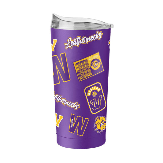 Western Illinois 20oz Dreamweave Powder Coat Tumbler - Logo Brands - Flyclothing LLC